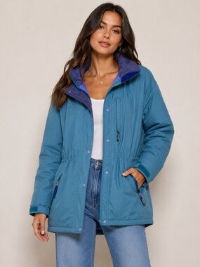Vintage 1990s Teal Patagonia insulated winter ski jacket parka Women’s L